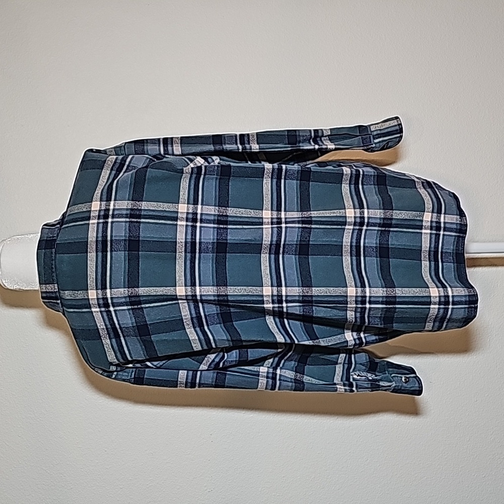 Eddie Bauer Flannel Shirt Button Down Plaid Longsleeve Pocket Boyfriend Fit L - Picture 4 of 11